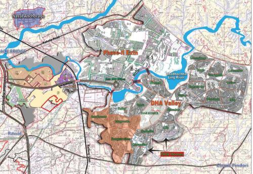 DHA Valley Islamabad Location Map