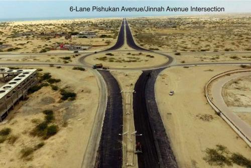 6-Lane Pishkuan Jinnah Avenue Intersection Gwadar
