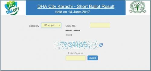 DHA City Karachi Ballot Results 14 June 2017