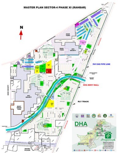 DHA Rahbar Sector 4 Map