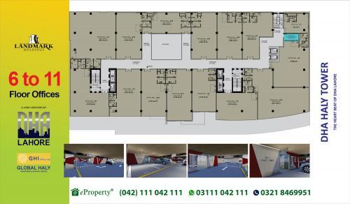 DHA Haly Tower 6th to 11th Floor Layout Plan