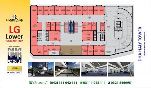 DHA Haly Tower Lower Ground Floor Layout Plan