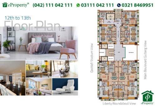 Downtown Mall and Residences 3 Beds Floor Plan