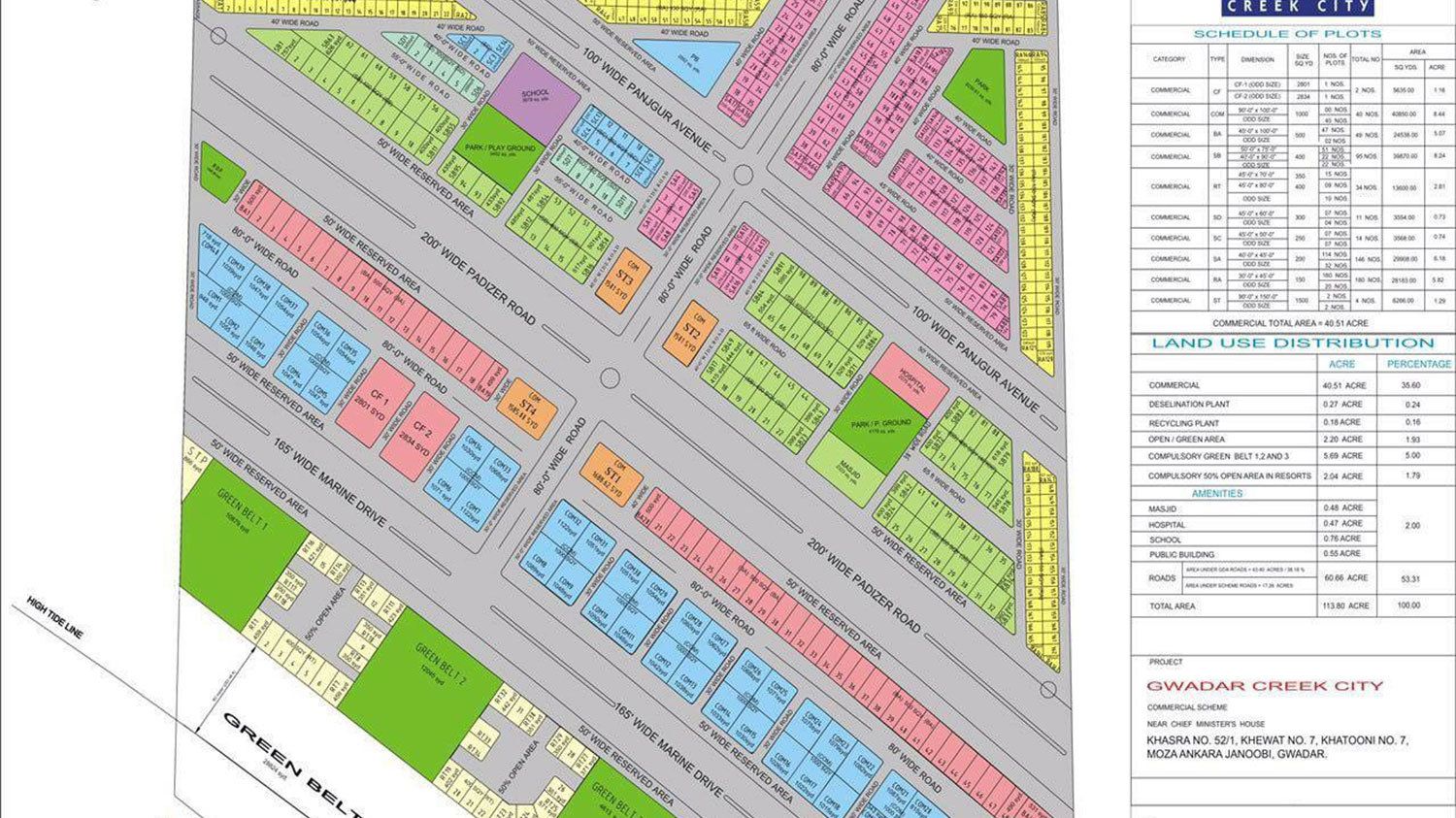 Creek City Phase 1 Gwadar Map