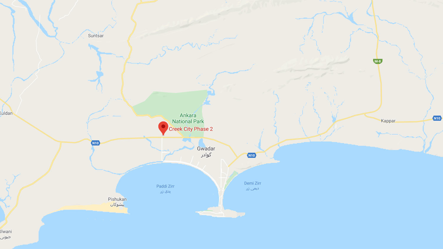 Creek City Phase 2 Gwadar Map