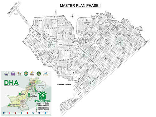 DHA Lahore Phase 1 Map