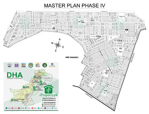 DHA Lahore Phase 4 Map