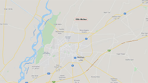 DHA Multan Location Map