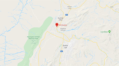 DHA Quetta Location Map
