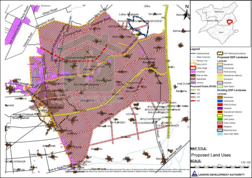 Proposed Road Network from Ferozpur Road to BRB Canal