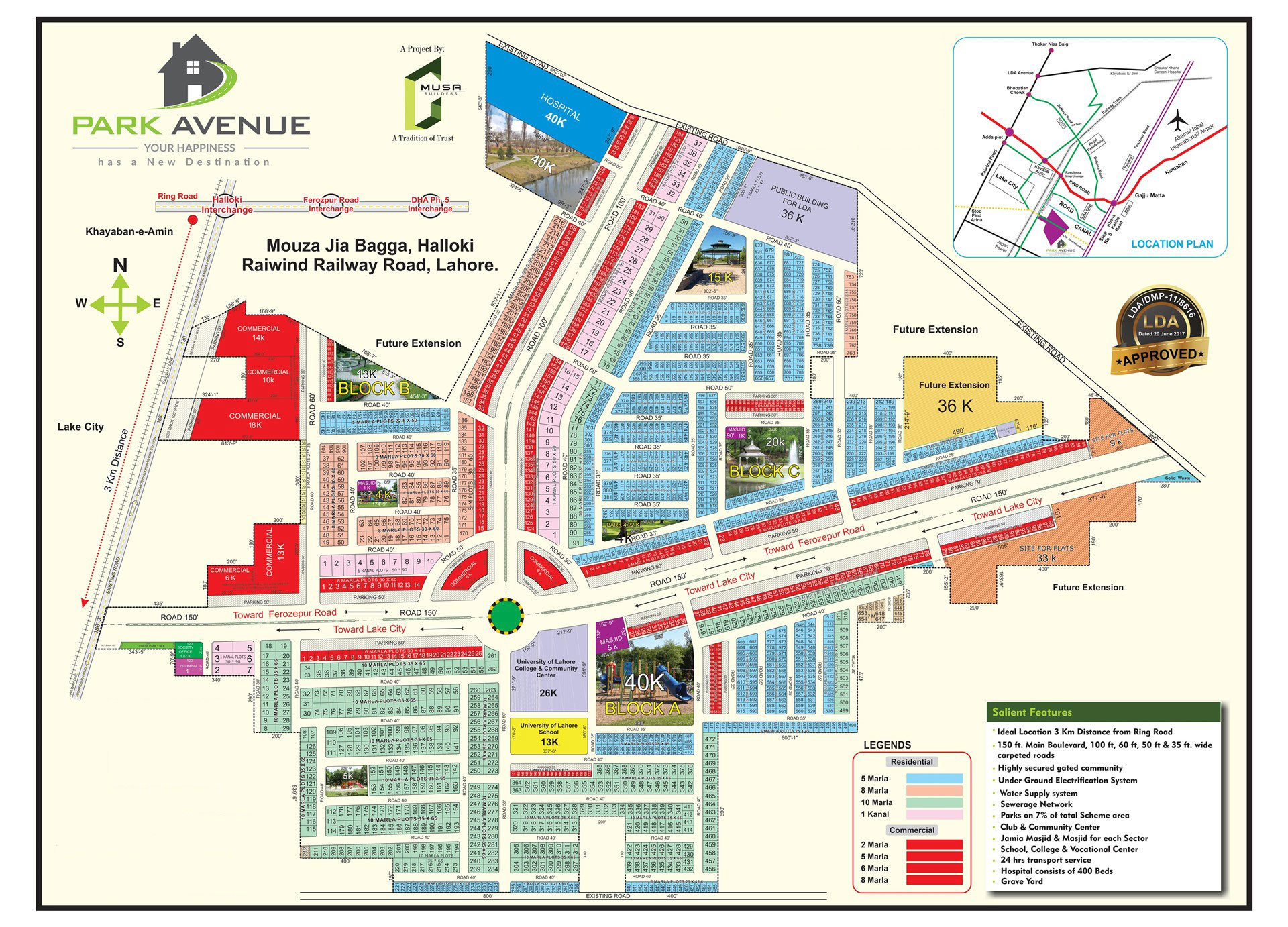 Park Avenue Lahore Map 