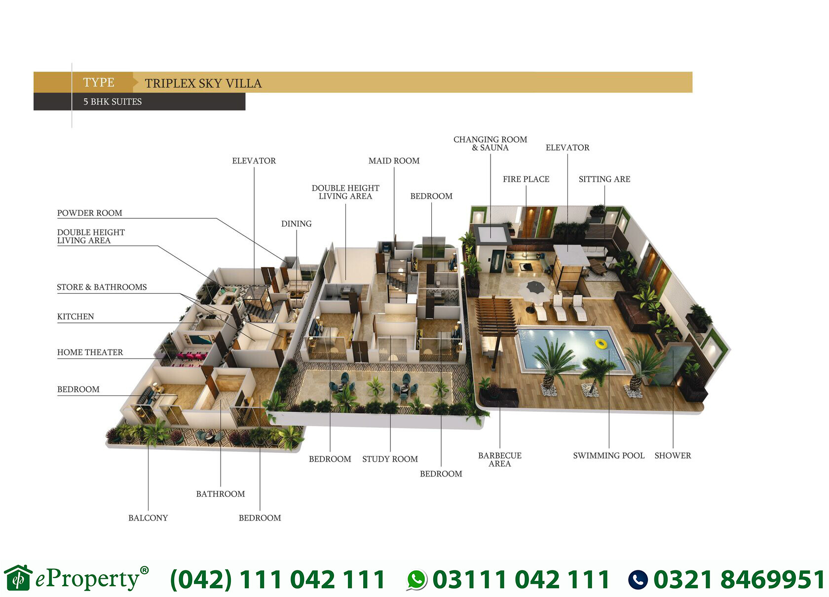 Autograph Triplex Sky Villa 5 BHK