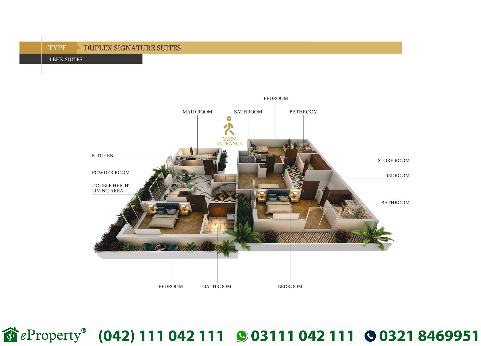 Duplex Lahore Signatures Suits 4 BHK