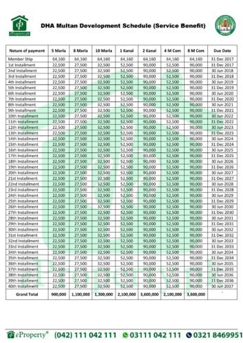 DHA Multan Development Schedule Service Benefit Dec 2017