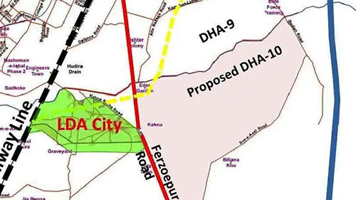 DHA Lahore Phase 10 Map