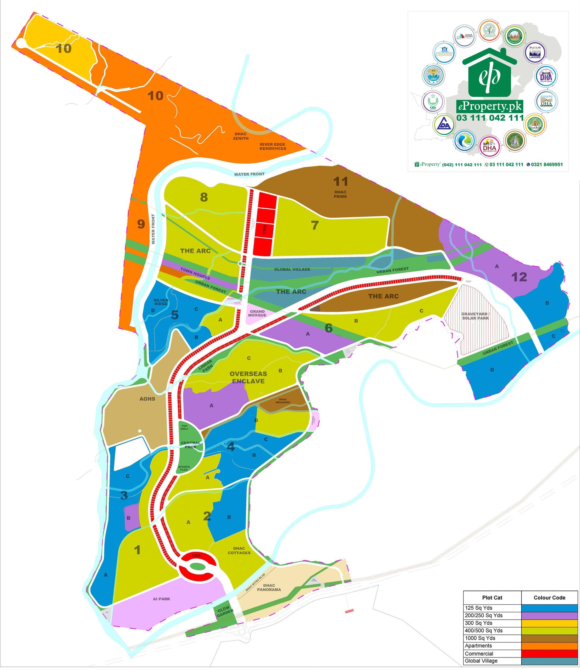 DHA City Karachi Indus Hills Map