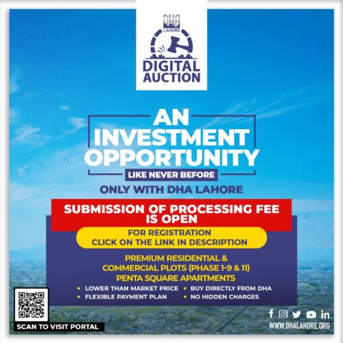 Sell Your DHA Lahore Digital Auction Plot