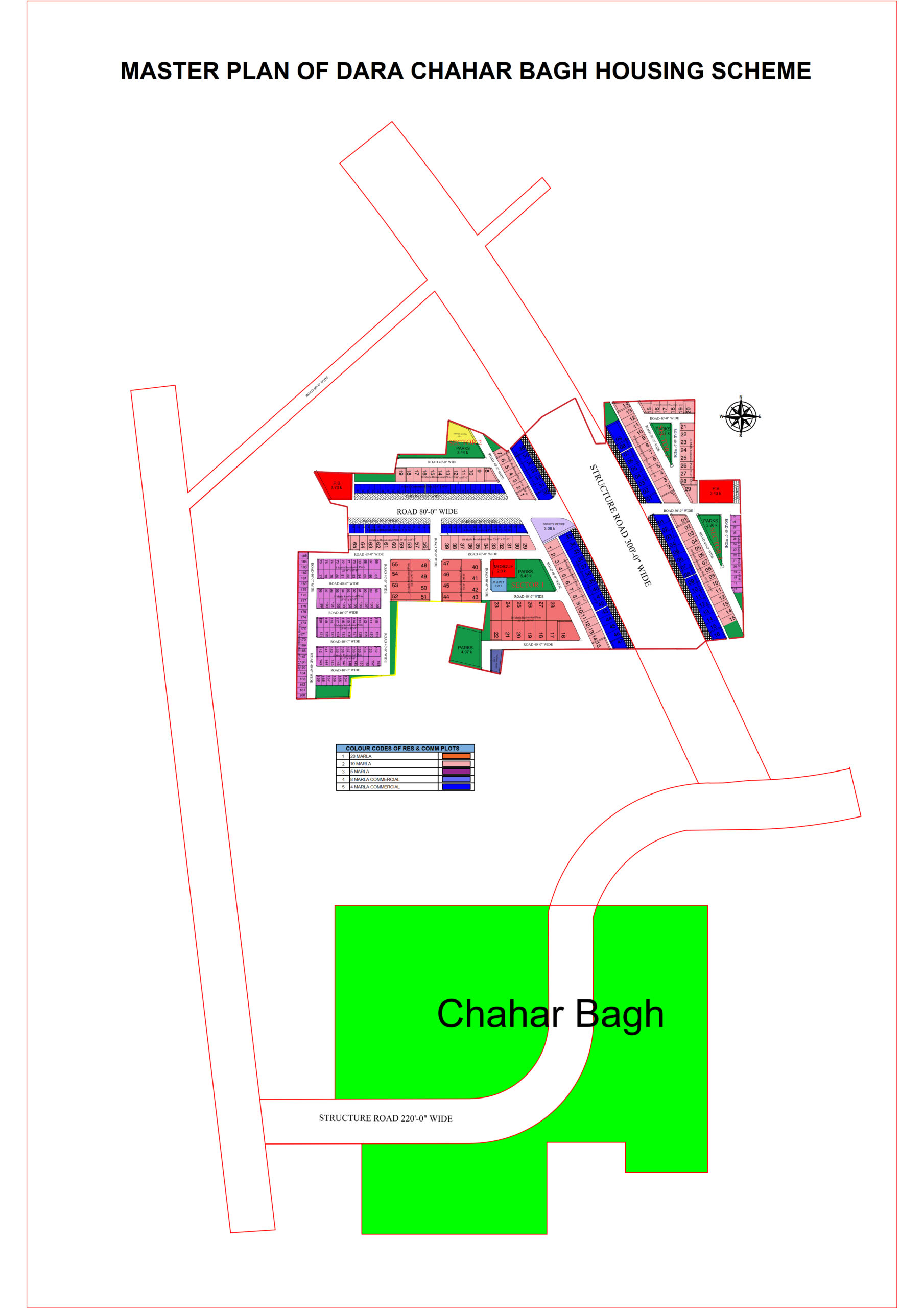 Dara Chahar Bagh Map Ravi City Lahore